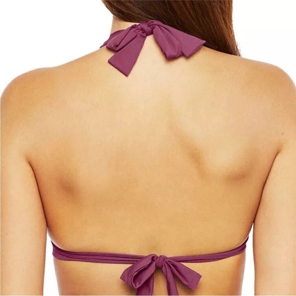 NWOT La Blanca Island Goddess Banded Cut Out Halter Bikini Top 10 - Picture 2 of 5